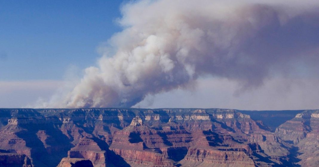 Grand Canyon wildfire grows 20-fold over 24 hours as Canadian wildfires smoke blanket U.S. Midwest